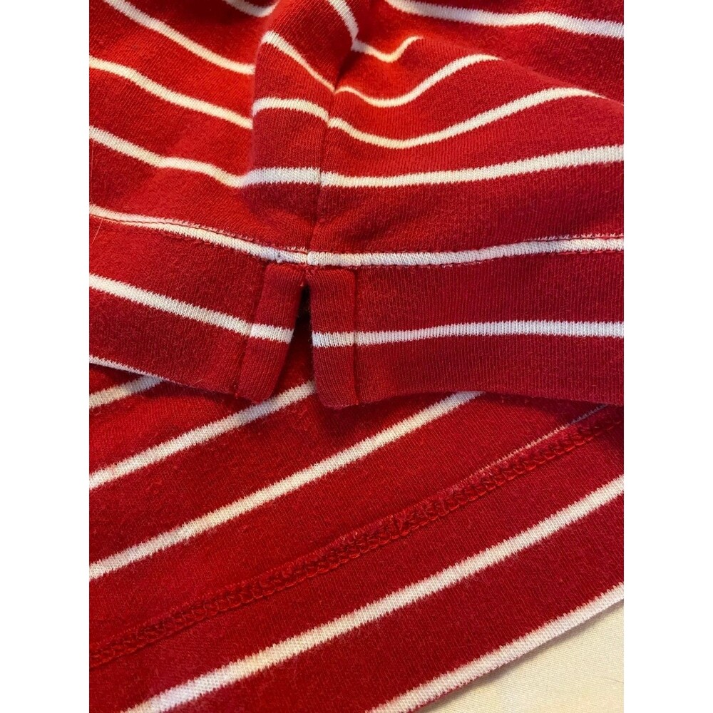 Croft & Barrow Women's XL Red White Striped Top Sequin Starfish - Picture 11 of 13